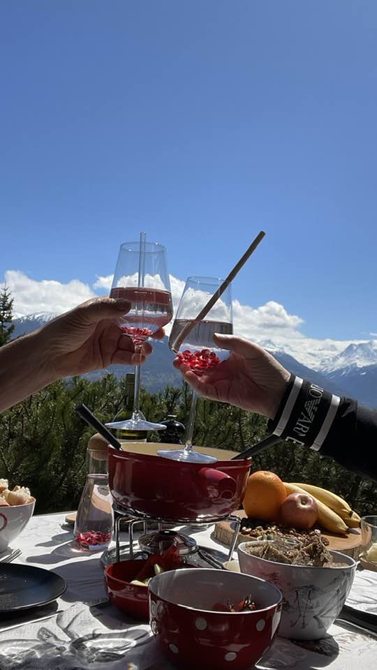 fondu chalet buiten